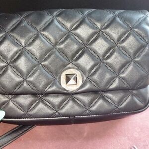Black Quilted Leather Shoulder Bag